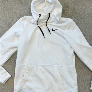 Nike White Pullover with Black Swoosh